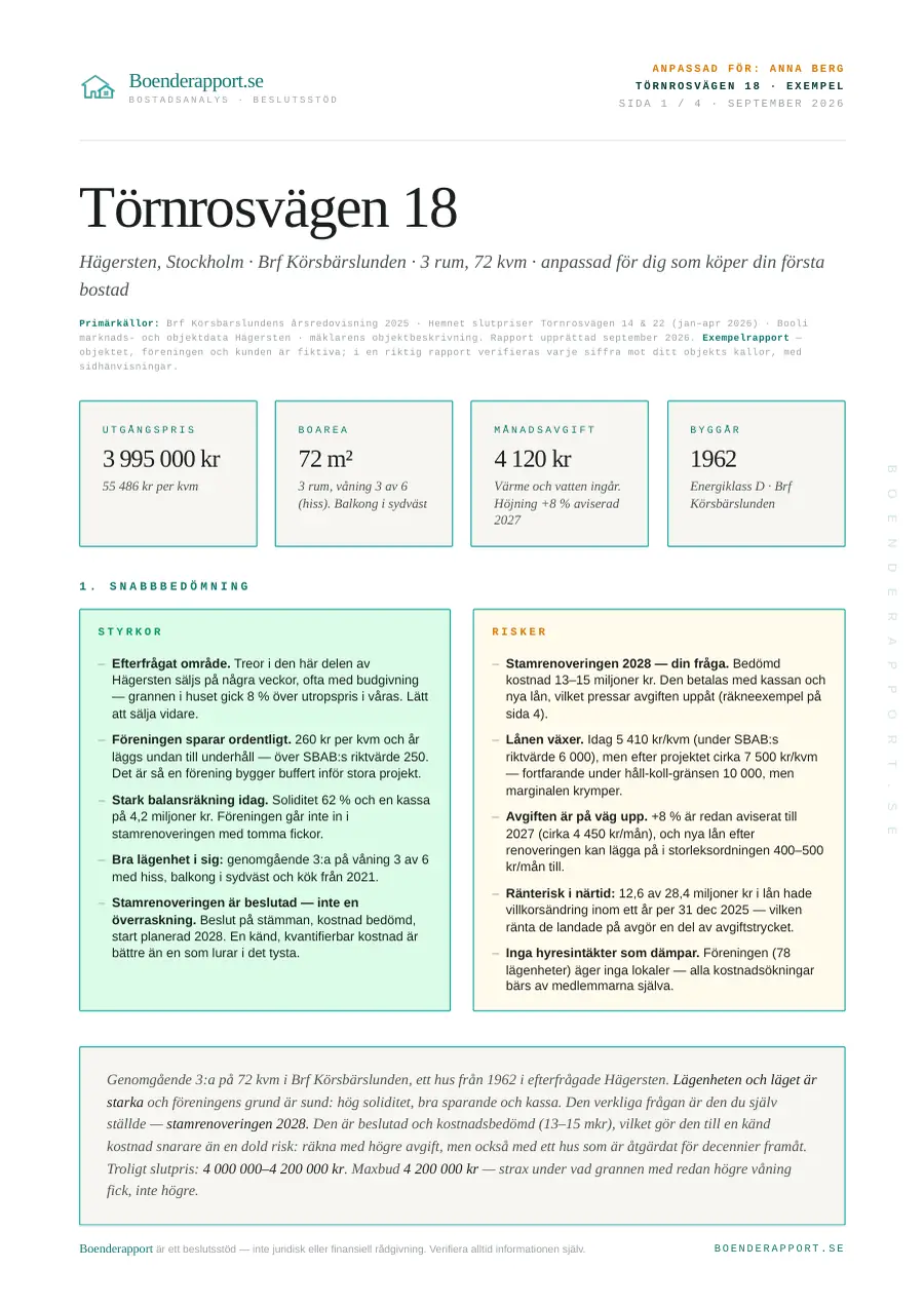 Exempelrapport sida 1